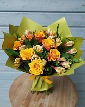 Букет цветов из:  Альстромерии и Розы в Джалиле