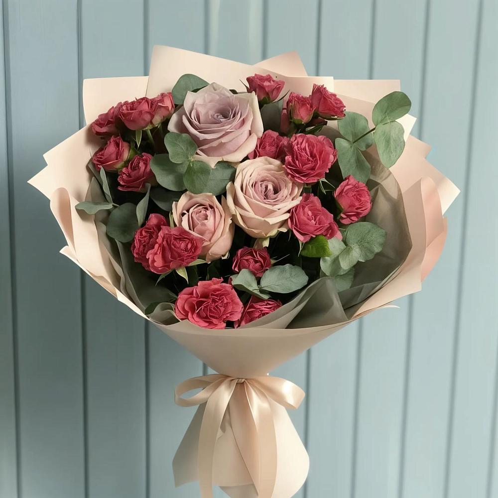 Букет цветов из: Гвоздики и Розы в Джалиле