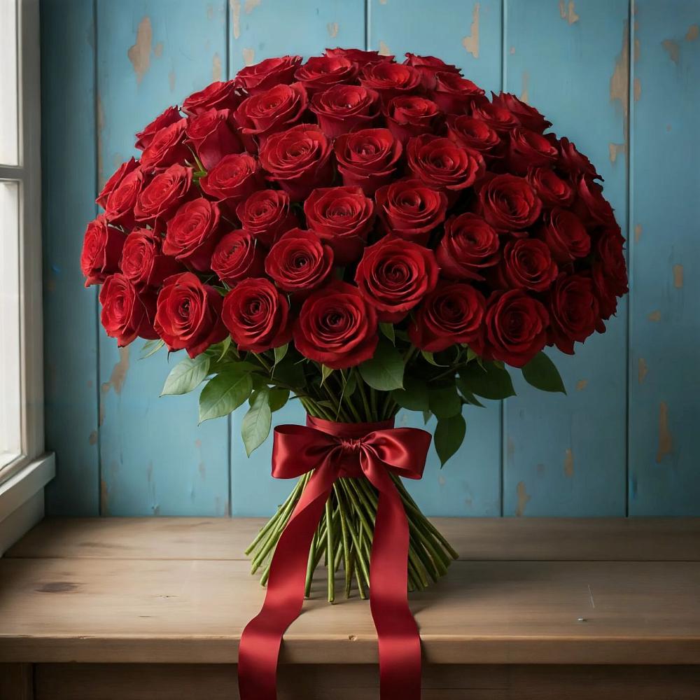 Букет Красные розы Блэк Меджик в Джалиле