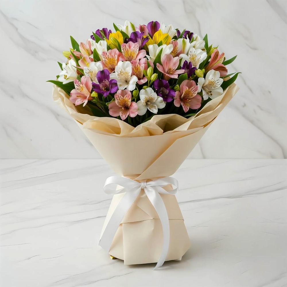 Букет цветов из: Альстромерии в Джалиле