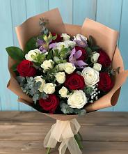 Букет цветов из:  Розы и Альстромерии в Джалиле