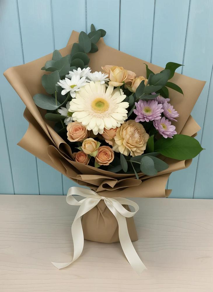 Букет цветов из: Герберы и Хризантемы в Джалиле
