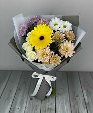 Букет цветов из:  Розы, Герберы и Хризантемы в Джалиле