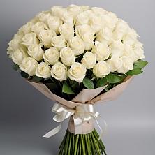 Букет 101 беля роза Белоснежка в Джалиле