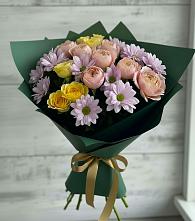 Букет цветов из:  Хризантемы и Розы #REPLACE_PRED# Джалиле