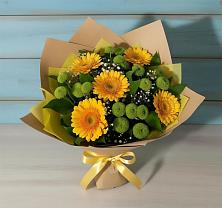 Букет цветов из:  Герберы и Хризантемы в Джалиле