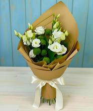 Букет цветов из:  Хризантемы и Лизиантусы в Джалиле