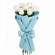 Букет 7 белых роз Проуд в Джалиле