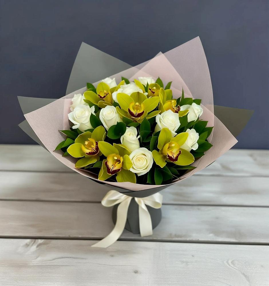 Букет цветов из: Орхидеи и Розы в Джалиле