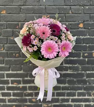 Букет цветов из:  Герберы и Хризантемы в Джалиле