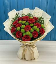 Букет цветов из:  Розы и Хризантемы в Джалиле