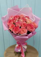 Букет 15 Розовых роз Равель в Джалиле
