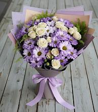 Букет цветов из:  Хризантемы и Розы #REPLACE_PRED# Джалиле