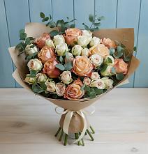 Букет цветов из:  Альстромерии и Розы в Джалиле